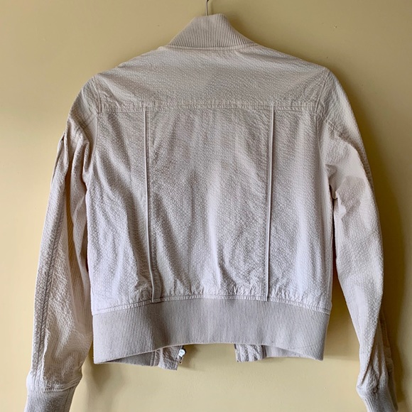 Light Cream Bomber Jacket - Picture 2 of 5